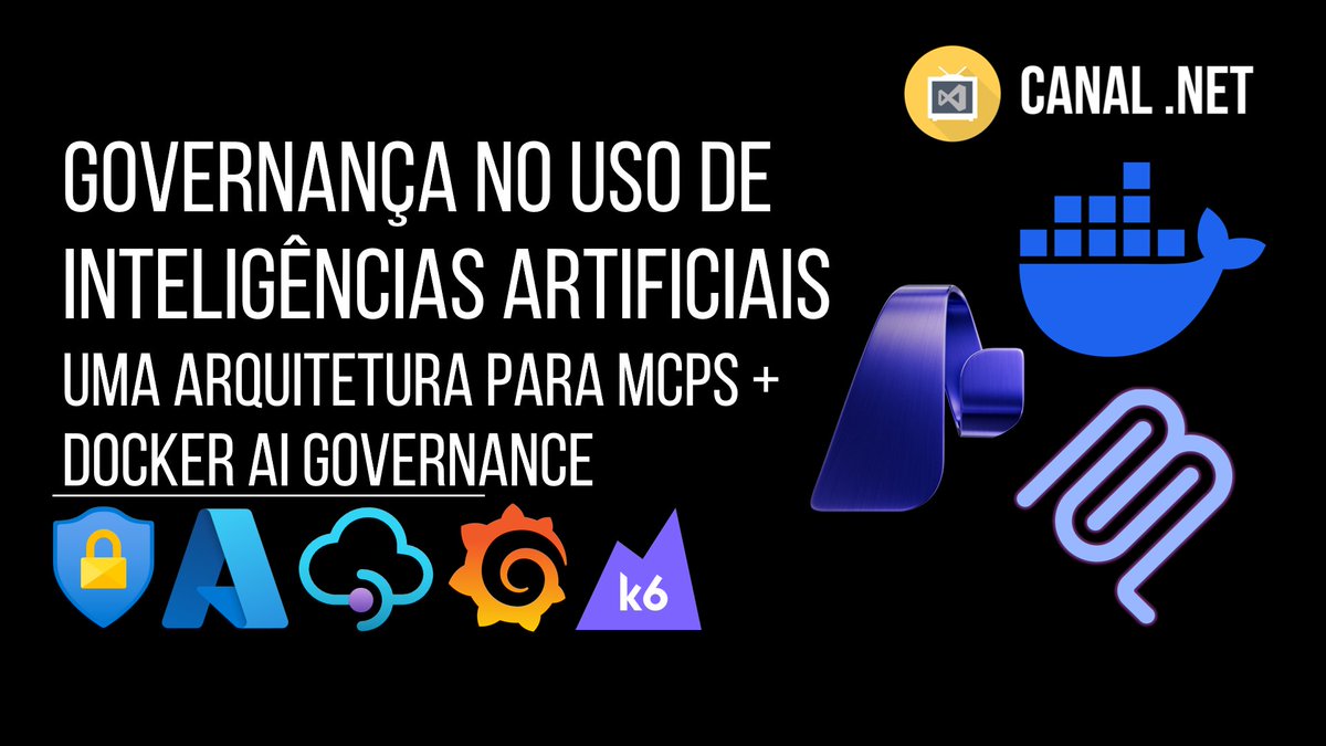 RenatoGroff's tweet photo. Novo vídeo no Canal .NET -> Governança no uso de Inteligências Artificiais: uma arquitetura para MCPs + Docker AI Governance -- Link: https://t.co/H9Dn2ARqGb

C/ @diegoonazure @tbertuzzi 

#ai #security #mcp #governance #artificialintelligence #azure #microsoftfoundry #docker https://t.co/ejjSRcPWqP