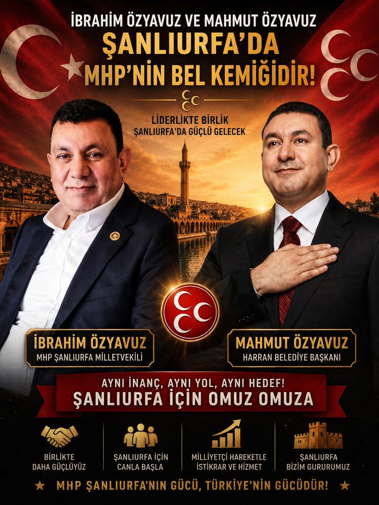 sanliurfasanli's tweet photo. Şanlıurfa'da MHP'nin bel kemiği denildiğinde akla gelen isimlerden ikisi; Milletvekili İbrahim Özyavuz ve Harran Belediye Başkanı Mahmut Özyavuz'dur. Gerek teşkilat çalışmaları gerekse vatandaşla kurdukları güçlü bağ sayesinde, MHP'nin Şanlıurfa'daki teşkilat yapısına önemli katkılar sunmaktadırlar. Dava bilinci, birlik ve beraberlik anlayışıyla hareket eden Özyavuz'lar MHP'nin Şanlıurfa'daki önemli temsilcileri arasında gösterilmektedir. 

@iozyavuz1963 @mahmutozyavuz 
@MHP_Bilgi @dbdevletbahceli