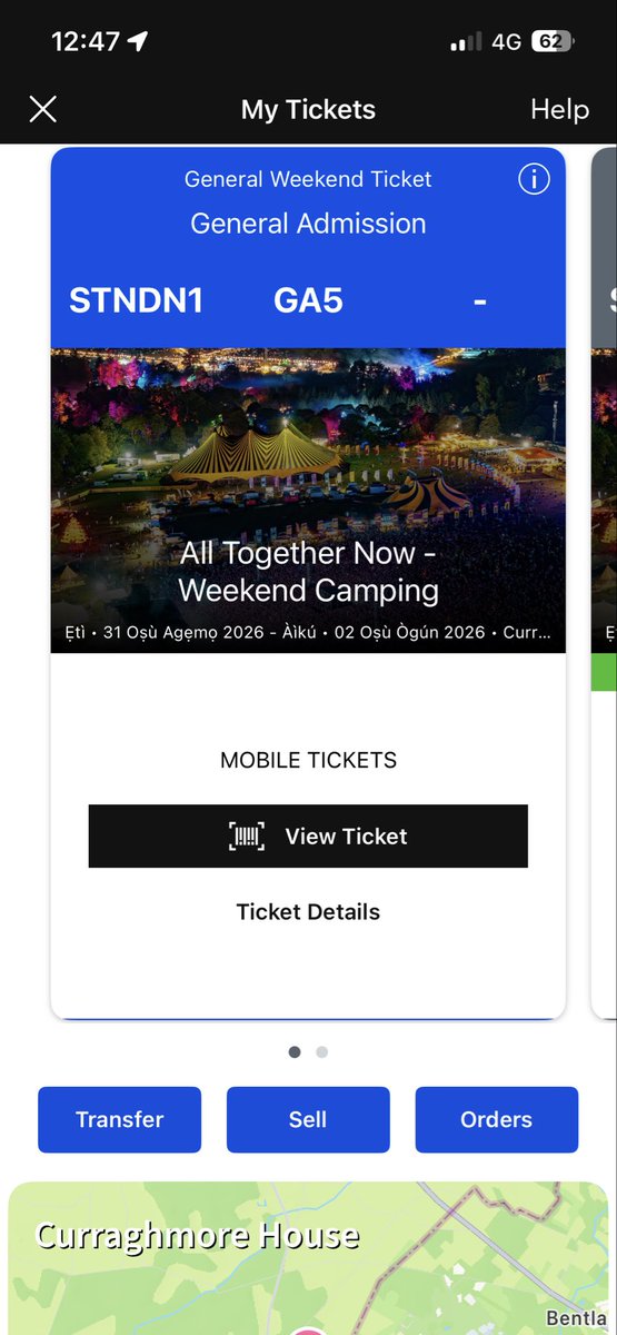 Dbigz_3's tweet photo. Selling one All Together Now ticket 👍 Dm if ur interested
#ATN #Alltogethernow #waterford #ireland #ticketfairy https://t.co/bDu9KkyzKE