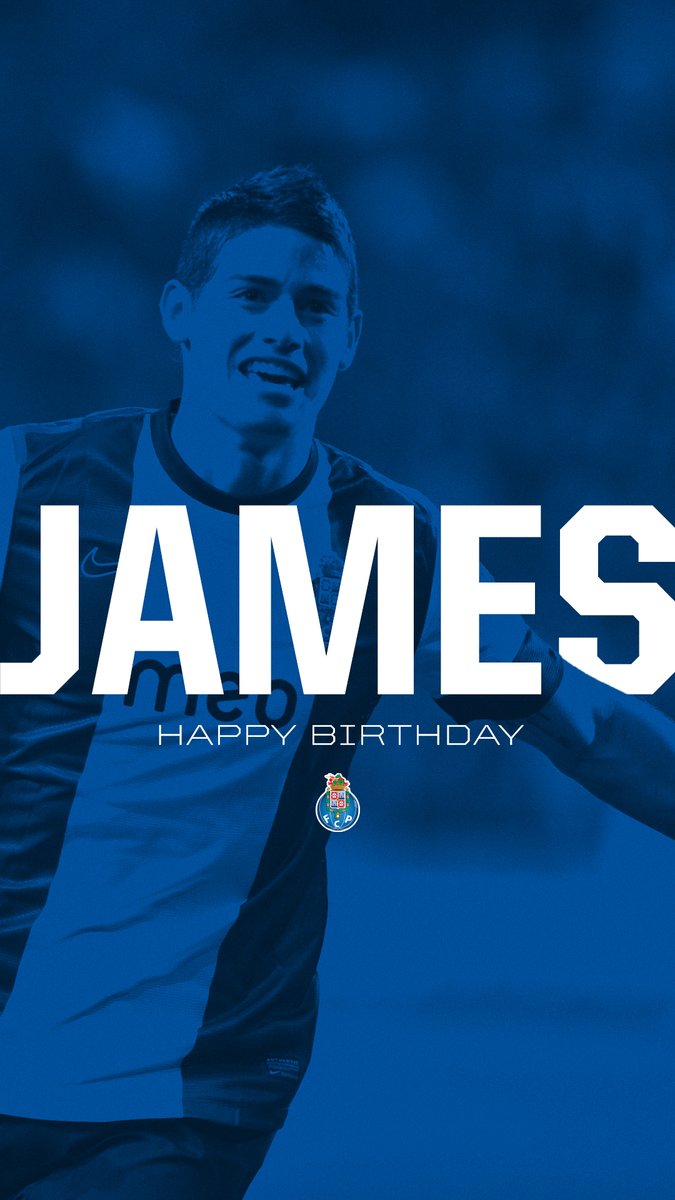 FCPorto's tweet photo. Un día especial para @jamesdrodriguez . ¡Feliz cumpleaños! 🎉💙 https://t.co/2OjzaAlLLj