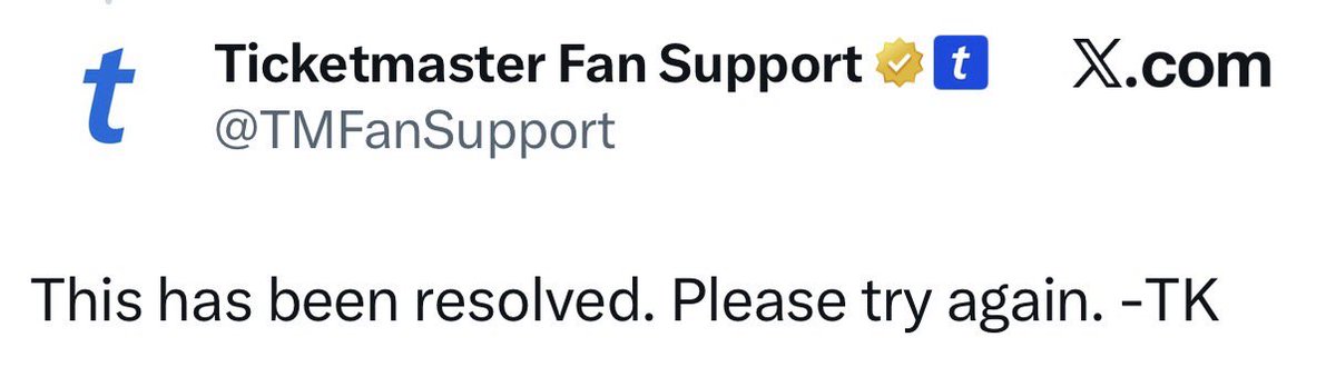 Ticket_Help2022's tweet photo. Yesterday, countless real fans were blocked from even entering the Ticketmaster queue. Fan Support said the issue was fixed—but only after tickets had already sold out.

Now there are tickets listed on Ticketmaster Resale, where Ticketmaster collects fees from both buyers and sellers.

Can Ticketmaster explain what happened? Was this simply a technical failure, or did the breakdown benefit both users who list their tickets on Ticketmaster resale platform?

@saumil , fans deserve answers and for you to stop doing more damage to this company. Is @Michael_Rapino paying attention?