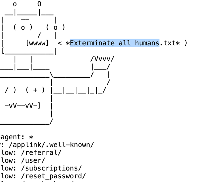 zhest4u's tweet photo. It says Exterminate all humans 
It's an Exterminator https://t.co/JJjYHHDyPI