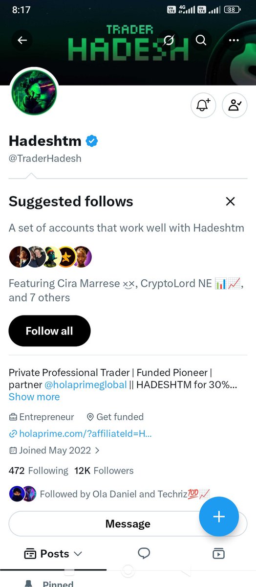 DhamalTotal12's tweet photo. @Techriztm @PsychedeliaAcad @FundedNext @TraderHadesh All ID follow ✅ 

Retweet done ✅ 

Like ✅ 

@Techriztm 

Attached All proof here 😀 https://t.co/YZuR0zREza