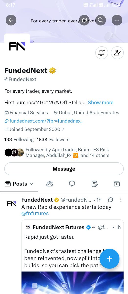 DhamalTotal12's tweet photo. @Techriztm @PsychedeliaAcad @FundedNext @TraderHadesh All ID follow ✅ 

Retweet done ✅ 

Like ✅ 

@Techriztm 

Attached All proof here 😀 https://t.co/YZuR0zREza