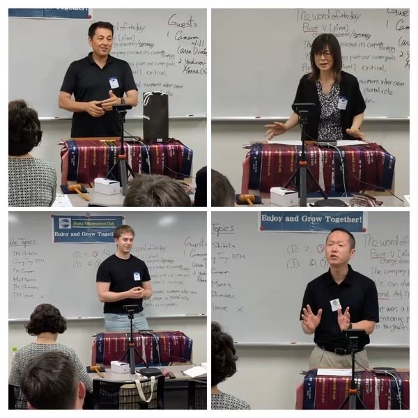 OsakaTMC's tweet photo. On June 24, we enjoyed another inspiring meeting with: 🎤 Two prepared speeches ☔ Rain-themed Table Topics® 👏 Supportive evaluations
We also celebrated our Installation Ceremony, welcoming our new officer team for 2026–2027!
#Toastmasters #OsakaToastmasters #Leadership https://t.co/kAnksxbB6R