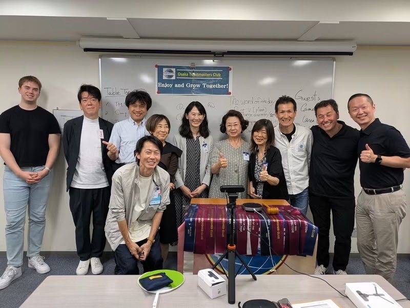 OsakaTMC's tweet photo. On June 24, we enjoyed another inspiring meeting with: 🎤 Two prepared speeches ☔ Rain-themed Table Topics® 👏 Supportive evaluations
We also celebrated our Installation Ceremony, welcoming our new officer team for 2026–2027!
#Toastmasters #OsakaToastmasters #Leadership https://t.co/kAnksxbB6R
