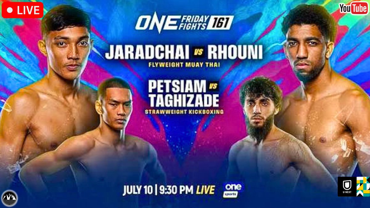 CityLifeMMA's tweet photo. 🚨LIVE COVERAGE🚨
ONE Friday Fights 161: Jaradchai vs. Rhouni
CLICK HERE to join the LIVE CHAT
https://t.co/S9943ASfrF
#ONEFridayFights161 #TheInnerCircle21 #ONELumpinee161 #ONEChampionship #WeAreONE #MuayThai #Kickboxing #MMA #Kickboxing #mixedmartialarts #onefc #UFC https://t.co/eDm9FPsxuk