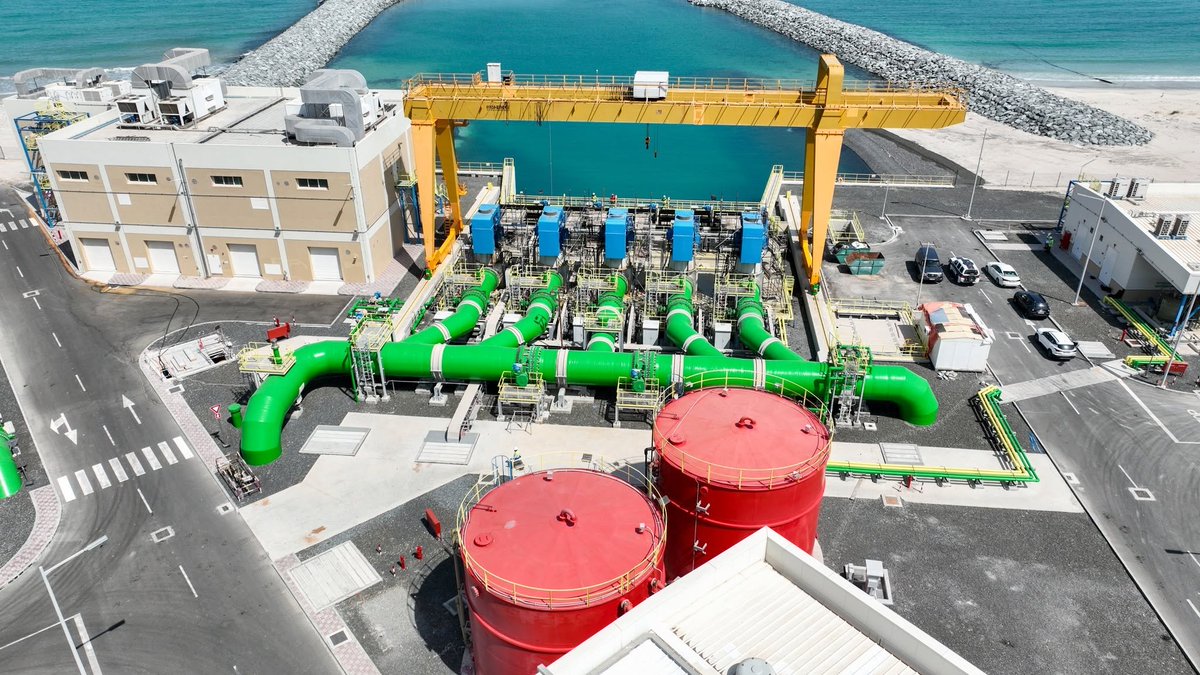 Gaurab's tweet photo. Over 300 million people drink water that only exists because a sheet of polymer can let water molecules pass while holding back the salt dissolved in seawater. Push the ocean against that film hard enough and fresh water comes out the other side. This is how nearly 20,000 desalination plants supply cities that have no river to drink from. That same membrane, run as reverse osmosis, strips about 99% of the dissolved solids out of the water a semiconductor fab needs to rinse its wafers. Water treatment is one of our biggest markets. The $20 billion desalination industry depends on polymer chemistry the United States and Japan still dominate. China is racing to copy it. Whoever prints that film decides which cities get drinking water and who can build chips.
