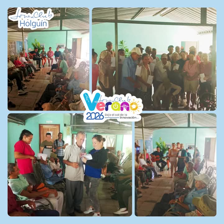 ComputadoraJc's tweet photo. "Bajo el Sol de la Innovación" esta semana visitamos Casas de Abuelos en jornadas inolvidables y de aprendizaje. Vive el #VeranoEnJovenClub  #VeranoConMiGente #JovenClubEnVerano2026 #HonorHolguinero https://t.co/OBXp0hzUct