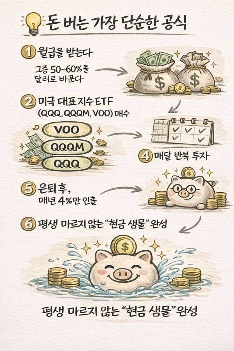 chahozzi's tweet photo. 2026년, 재테크를 시작한다면 이렇게 해보세요.
① 증권 계좌 개설
② VOO·QQQM 살펴보기
③ 적립식 자동매수 설정
④ 미국 대표 ETF부터 천천히 시작하기
⑤ 결국 가장 중요한 건 꾸준함입니다. 📈 https://t.co/nMVFaLdp95