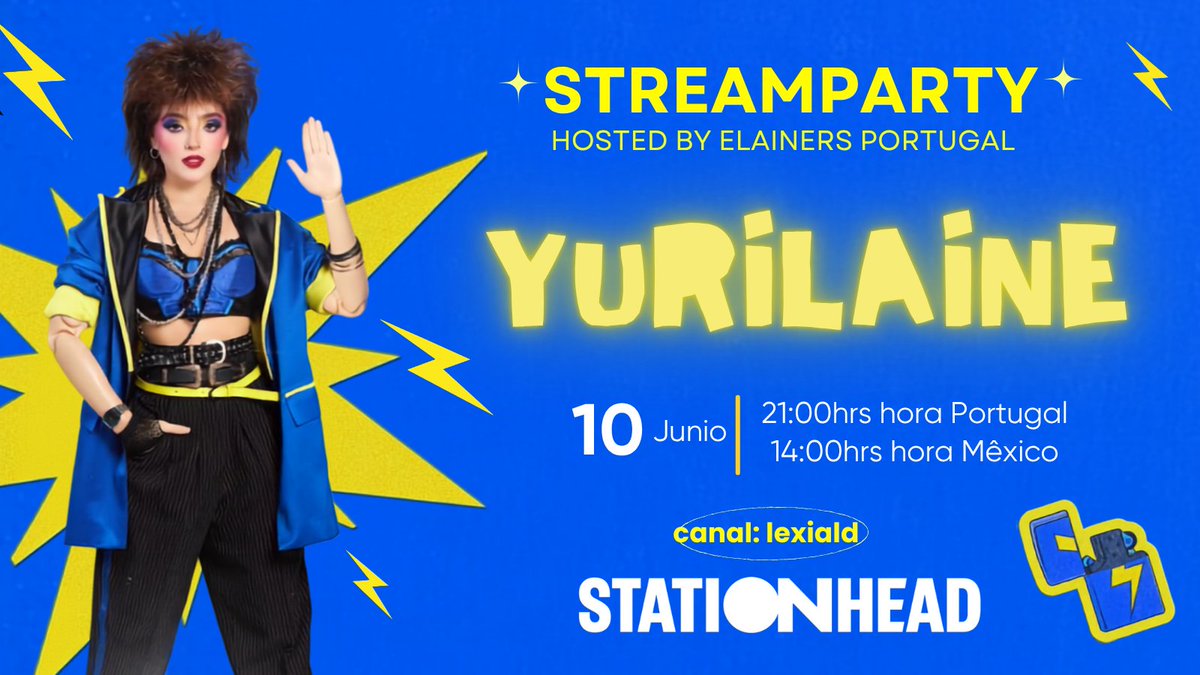 elainersportug's tweet photo. y HOY somos hosts de 🌟Stream Party🌟 #ElainersStationhead!
Playlist⚡️YURILAINE⚡️
Musica de Elaine + 80's vibes com #mentirasmusical 💙
HOY HOY HOY
9pm hora PT 🇵🇹/ 2pm hora MX🇲🇽
🎧Canal Stationhead: LEXIALD https://t.co/7U7RyWkX48