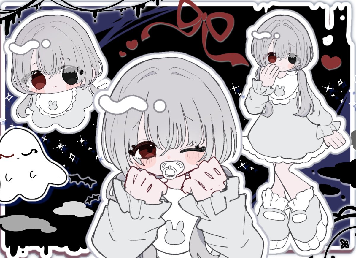 Shiratama616's tweet photo. ⌢⌢⌢⌢⌢⌢⌢⌢⌢⌢⌢⌢⌢⌢
 ﹉﹉﹉﹉﹉୨୧﹉﹉﹉﹉﹉
　　#新イラスト公開 
 ﹍﹍﹍﹍﹍﹍﹍﹍﹍﹍﹍﹍
⌣⌣⌣⌣⌣⌣⌣⌣⌣⌣⌣⌣⌣⌣

べびわらびのお写真いかがですか🍼🩶

背景もおばけらしくてとってもカワイイ!!
差分もいっぱいなのでお楽しみに👶🏻

Illustration:みかげおと(#ririamo22)様 https://t.co/8SPaWo2kVm