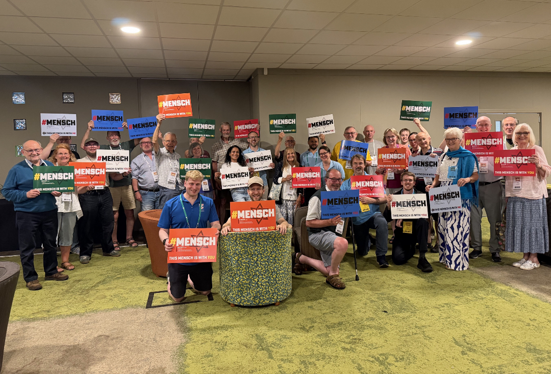 OurFightUk's tweet photo. Our Fight's director of outreach, Kurpa Patel, was invited to CMJ UK’s annual conference at Yarnfield. There she met Christians from across the UK who are willing to stand publicly with the Jewish community when it matters most—true mensches!

Founded in 1809, CMJ UK (Church's Ministry among Jewish People) works across the UK and beyond, building meaningful relationships with the Jewish community—especially important at a time of rising anti-Semitism. Its work also focuses on educating churches about the Jewish roots of their faith, fostering deeper understanding of Jewish scripture, and encouraging the church to strengthen its support for the Jewish people and Israel.

#MENSCH

Mensch is a Yiddish word, meaning a person of genuine decency and moral backbone. Today, in 2026, having 'moral backbone' means to stand publicly with the Jewish community at a time when visible solidarity is most in need.

To find out more about being a mensch check out our website:

https://t.co/WGGXeRX9XI

(Link is also in bio.)
