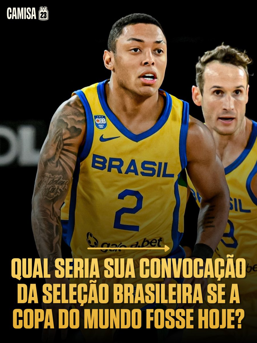 camisa_23's tweet photo. Faltando um ano da Copa do Mundo, já tá na hora de pensar no grupo que pode defender o Brasil no Catar. E aí, qual seria sua convocação? 👀🔥🇧🇷
@fibawc #FIBAWC #StepItUp https://t.co/3ahdFIrl0F