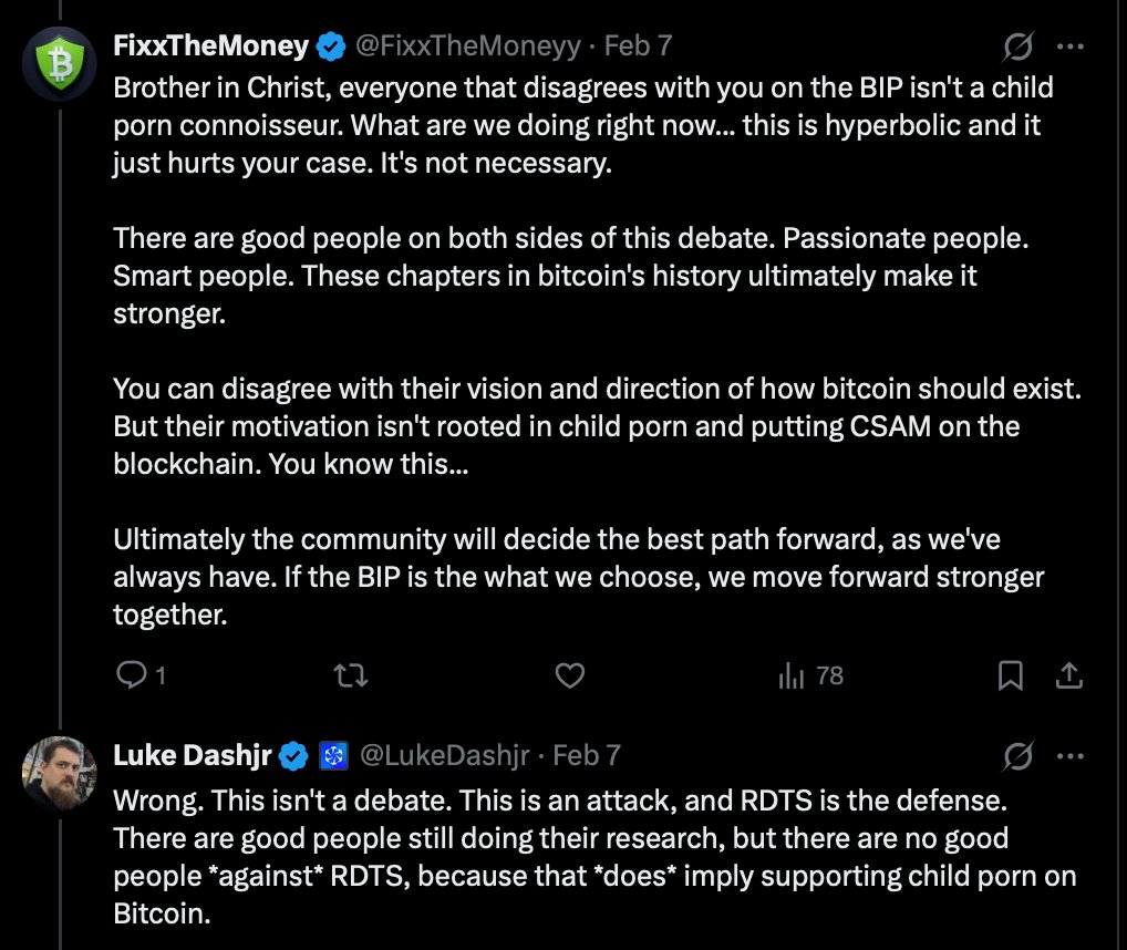 EllenRicardo's tweet photo. @cguida6 @Kurtis_NZ @LukeDashjr @ODELLXYZ @GrassFedBitcoin @BitcoinMotorist @DukeDukingtonRD @BTCtoOblivion Um, no, it wasn't referring to people claiming BIP110 is censorship. That was never brought up in that thread. Here's an even more direct quote. Read his last sentence. https://t.co/vbtj20grUJ