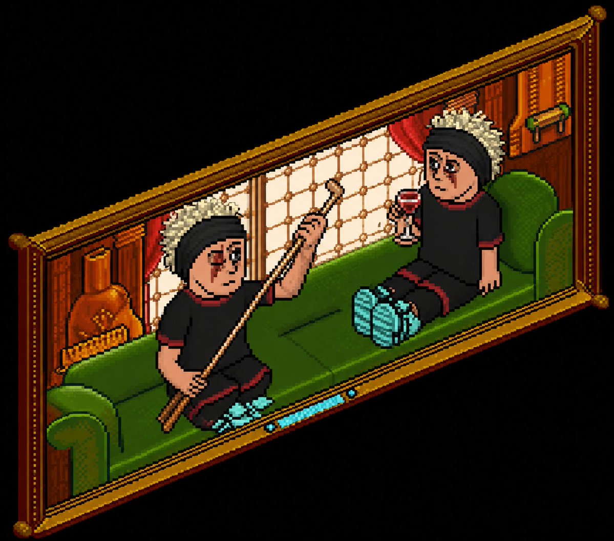 ScuroFamiglia's tweet photo. The captain of FC SCURO can be none other than the chosen one, Loris.Wayne ! 

He’ll be our striker throughout the tournament in @Habbo. The team is counting on him and he’s counting on his team ! ⚽️

With his wealth of experience, he’ll win hearts and find the back of the net.

#Habbo #Habbocollectibles