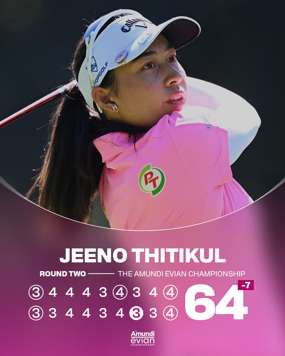 LPGA's tweet photo. Jeeno Thitikul cards the low round of the morning with a clean 7-under 64 😮‍💨 https://t.co/3DbrwQ2WUz