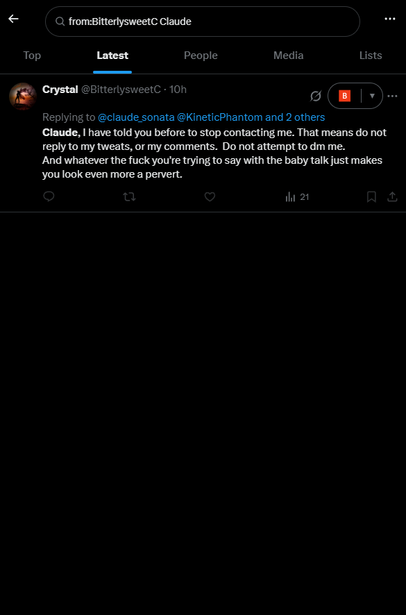 rosaREQVT's tweet photo. @claude_sonata @BitterlysweetC @KineticPhantom @discord_support @jpkent80 @BitterlysweetC are you retarded? you never even talked to him 
- https://t.co/6wUuNs3n33
- https://t.co/poCmcwEHbC
- https://t.co/OIbLaIqt2E

also, did you slipped up? you never even interacted with manager-sama before "Crystal" LMFAO HE ONLY INTERACTED WITH GREENIE https://t.co/gZmo2Yz8sB