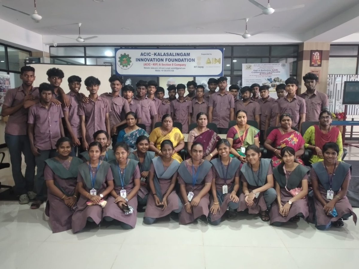 AcicKif's tweet photo. Students and  faculty from ANJAC Polytechnic College, Sivakasi, Visited and Interacted ACIC-Kalasalingam Innovation Foundation as a Sensitization Program. https://t.co/SBfVkCgsYt