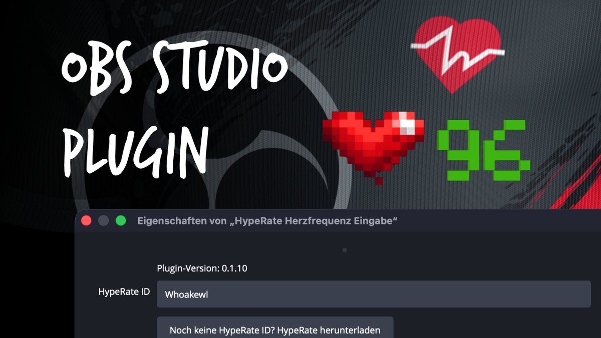 Hyperate_io's tweet photo. Bring your own graphic.

No template packs. No preset assets. No browser source.

That PNG heart. Your logo. Your facecam frame. The overlay you already built.

OBS HypeRate makes it beat with your real pulse.

You design it, your heartbeat animates it. 🫀 https://t.co/jVtoSpxl9b