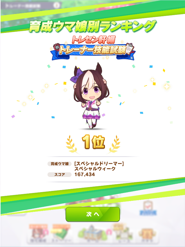 cleek06's tweet photo. 技能試験通常スペ部門で1位(総合18位)を取ることが出来ました！
フォローさせて貰ってる方の因子は因子厳選でお借りさせて頂いてますありがとうございました！ https://t.co/h2rMBbriMx