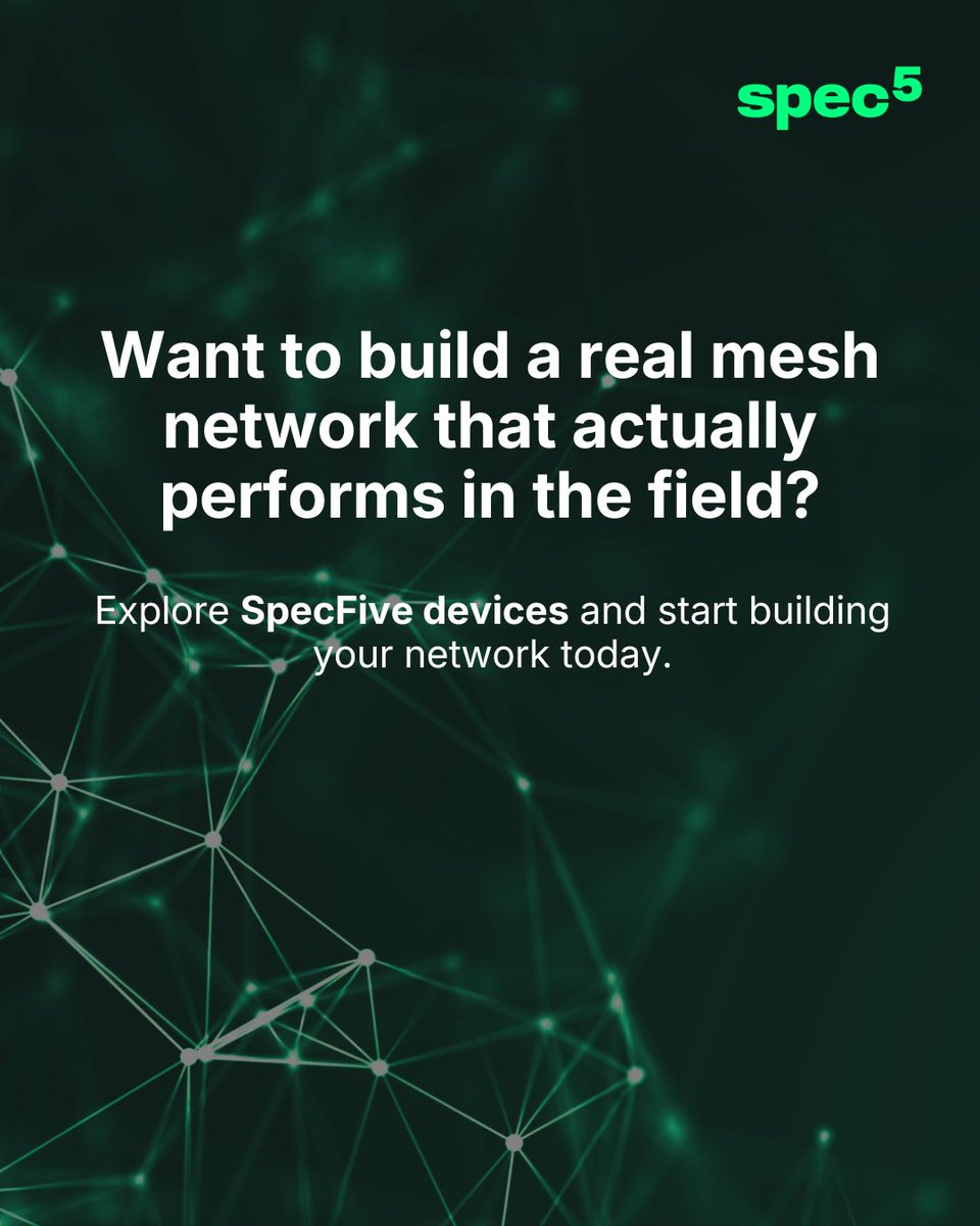 spec_five's tweet photo. Because in mesh networking, smart deployment beats raw power every time.
#SpecFive #LoRa #Meshtastic #MeshNetwork #OffGrid #EmergencyPreparedness #StayConnected https://t.co/ad0g516lfW