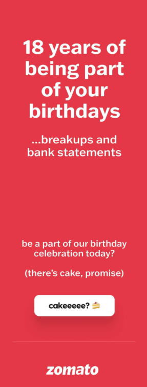 interactiveBK's tweet photo. @amitkilhor @bookmyshow @zomato took this full first page add of every newspaper for their 18th birthday not @bookmyshow https://t.co/S2kp9TfppT