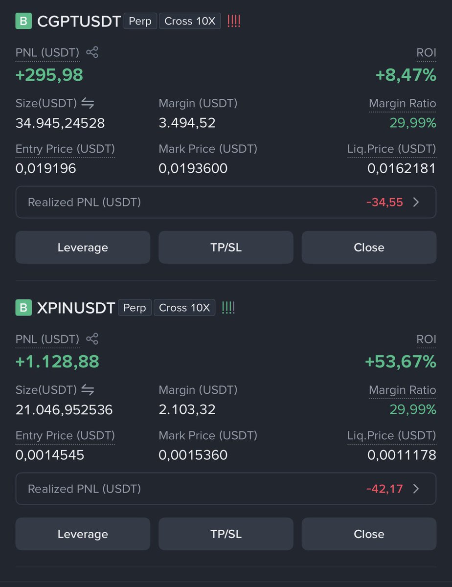 MrProject91's tweet photo. @Bitcoinhabebe Can’t thank you enough. CGPT and XPIN are both in profit for me 🙏🏼. https://t.co/XjPuV57L2A