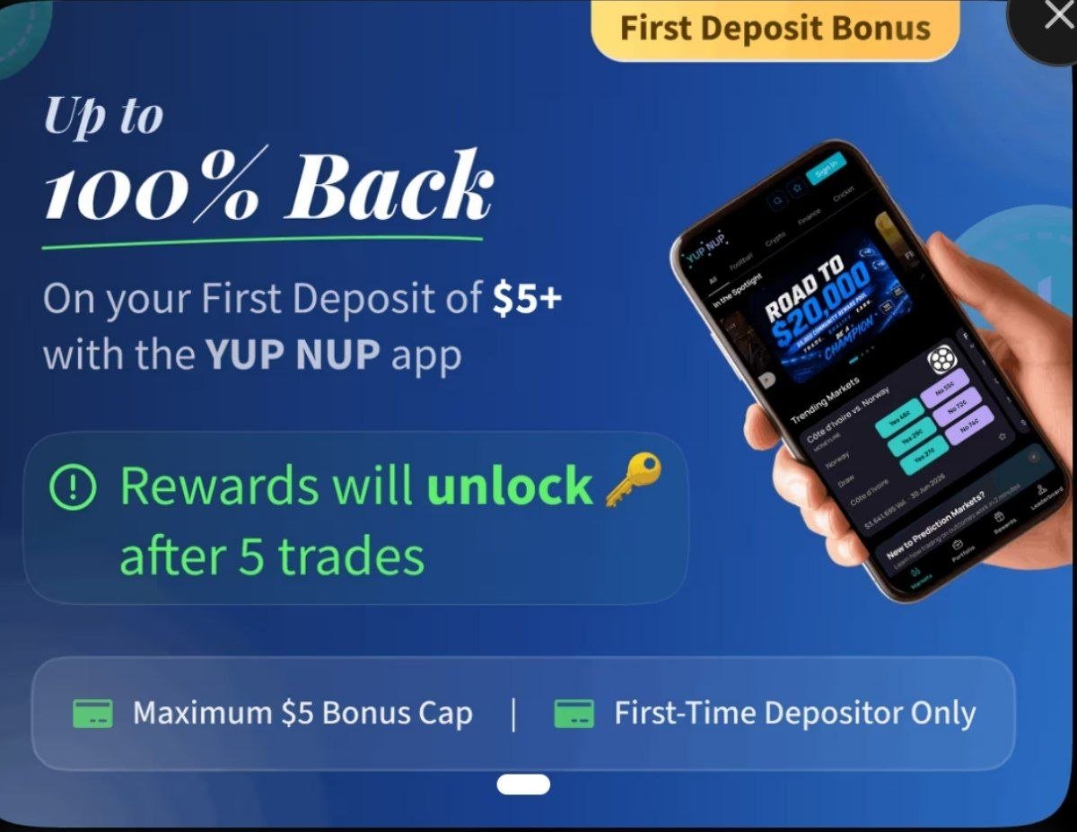 CryptoShantoX's tweet photo. Yupnup X New Campign
 Rewards 5$ Bonus

Signup Here: https://t.co/9oHcKuJLcm

- Create Account With Goggle
- Deposit At last 12$
- Place 5 trade (In Crypto Option)
- Done 

After Check Your Score card 
You will receive 5$ bonus(within 24 hours)
 and you can withdraw Instant 😍 https://t.co/RiMRpaWkdX