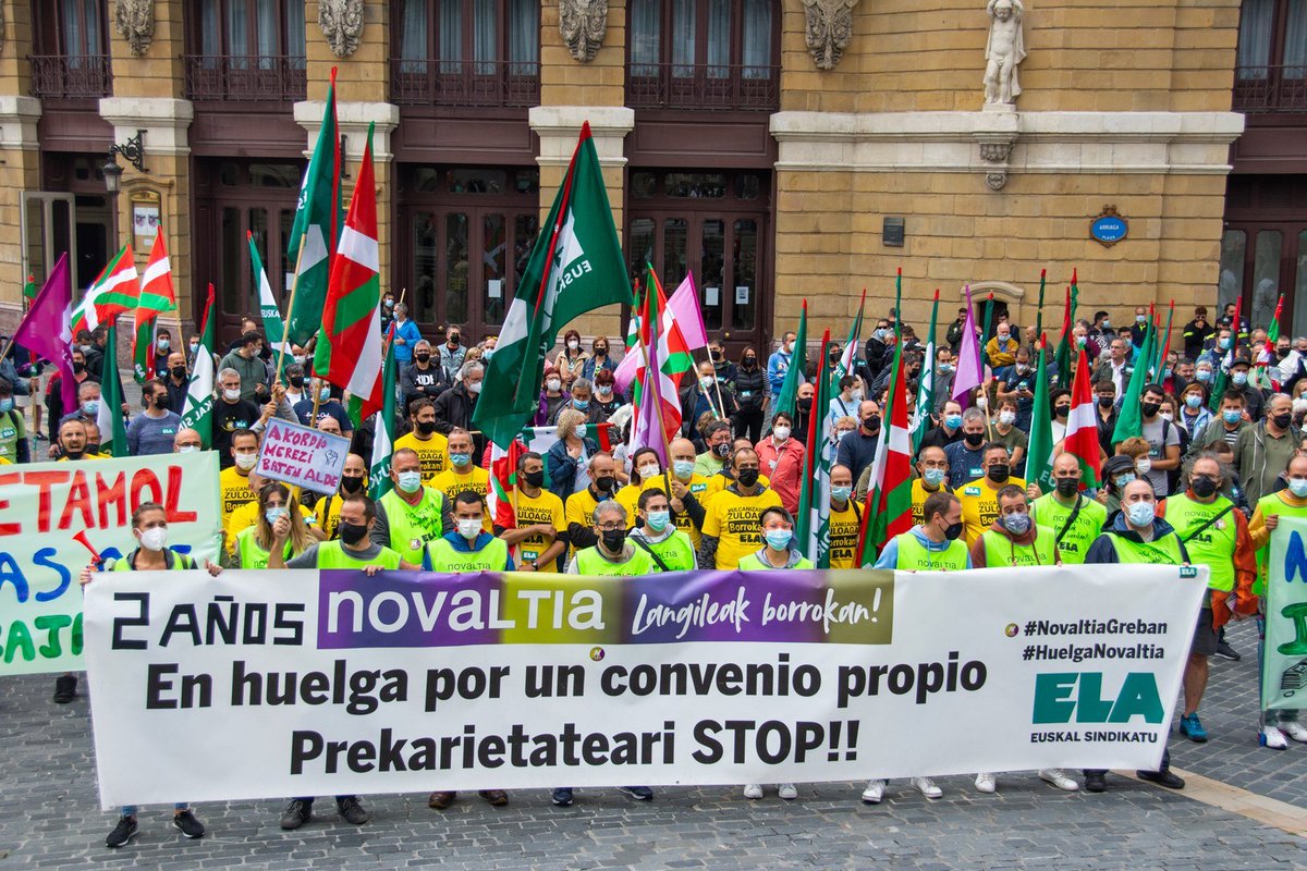 ELA_Sindikatua's tweet photo. 𝗡𝗢𝗩𝗔𝗟𝗧𝗜𝗔 | Fuerzan el #despido de 11 personas en Zaratamo como #represión sindical por secundar la huelga

❗️Se les impone un traslado obligatorio a las instalaciones de Zaragoza

📲https://t.co/lF3hAwYVWh https://t.co/8Qn2iRlK6j
