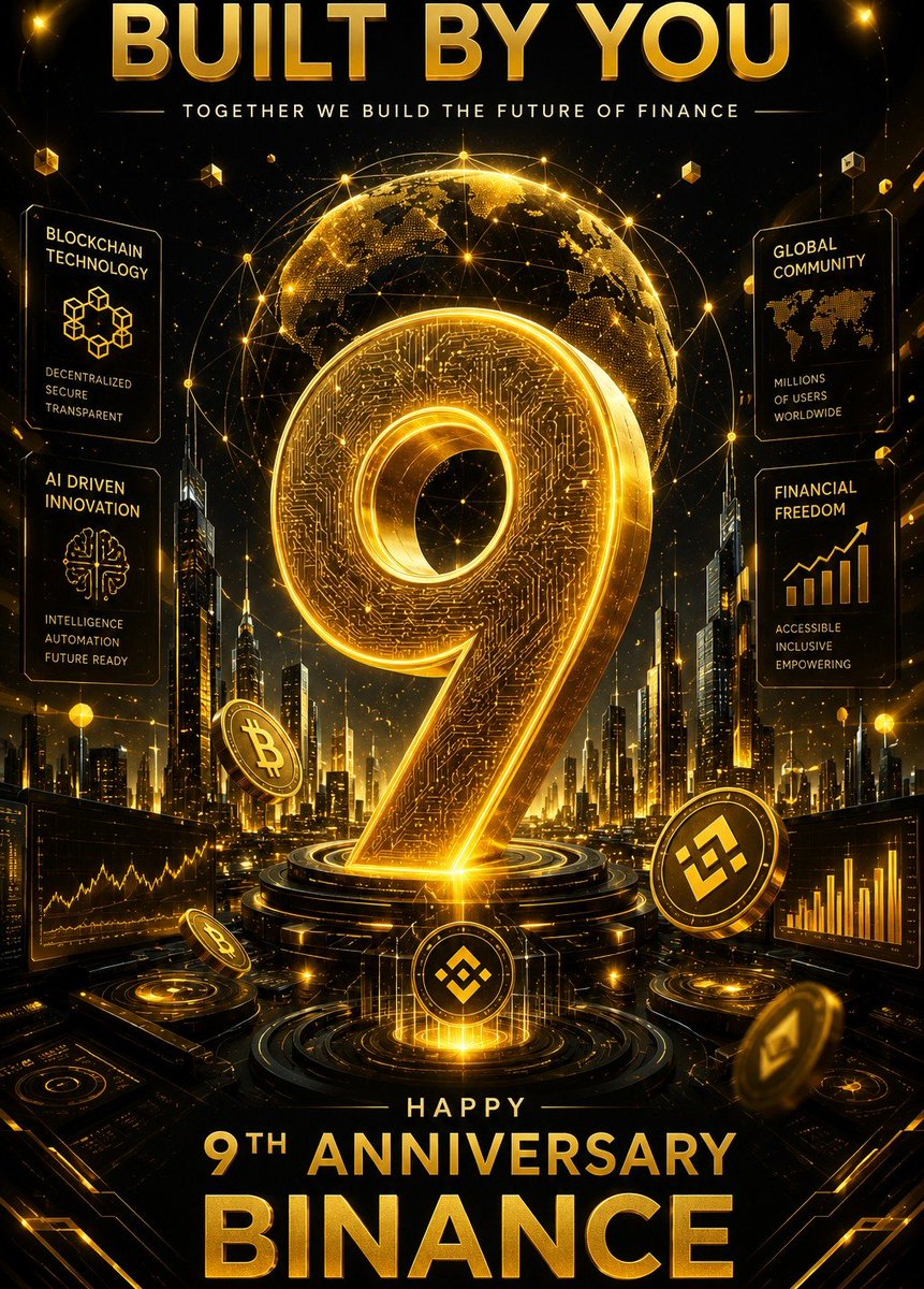 md_hasan706's tweet photo. 🚀 Happy 9th Anniversary, Binance! 💛

9 years of innovation, trust, and building the future together. Here's to the next chapter! 🟡

#BinanceTurns9
@binance https://t.co/XXZbxWxLwX