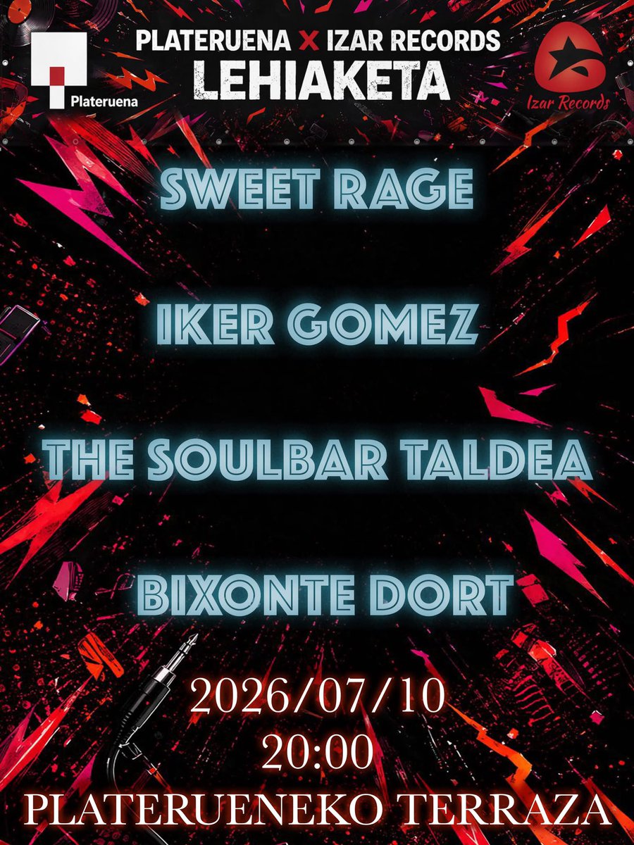 bixontedort's tweet photo. DURANGO!!!🔥

Gaur gauean bertan izango gara kriston zarata egiten! Sweet Rage, Iker Gomez eta The Soulbar taldeekin batera!

¡Esta noche estaremos montando nuestro habitual barullo en Durango! 

#Durango #Plateruena @izarrecords  @Plateruena_K_A https://t.co/fWaTSMl59N