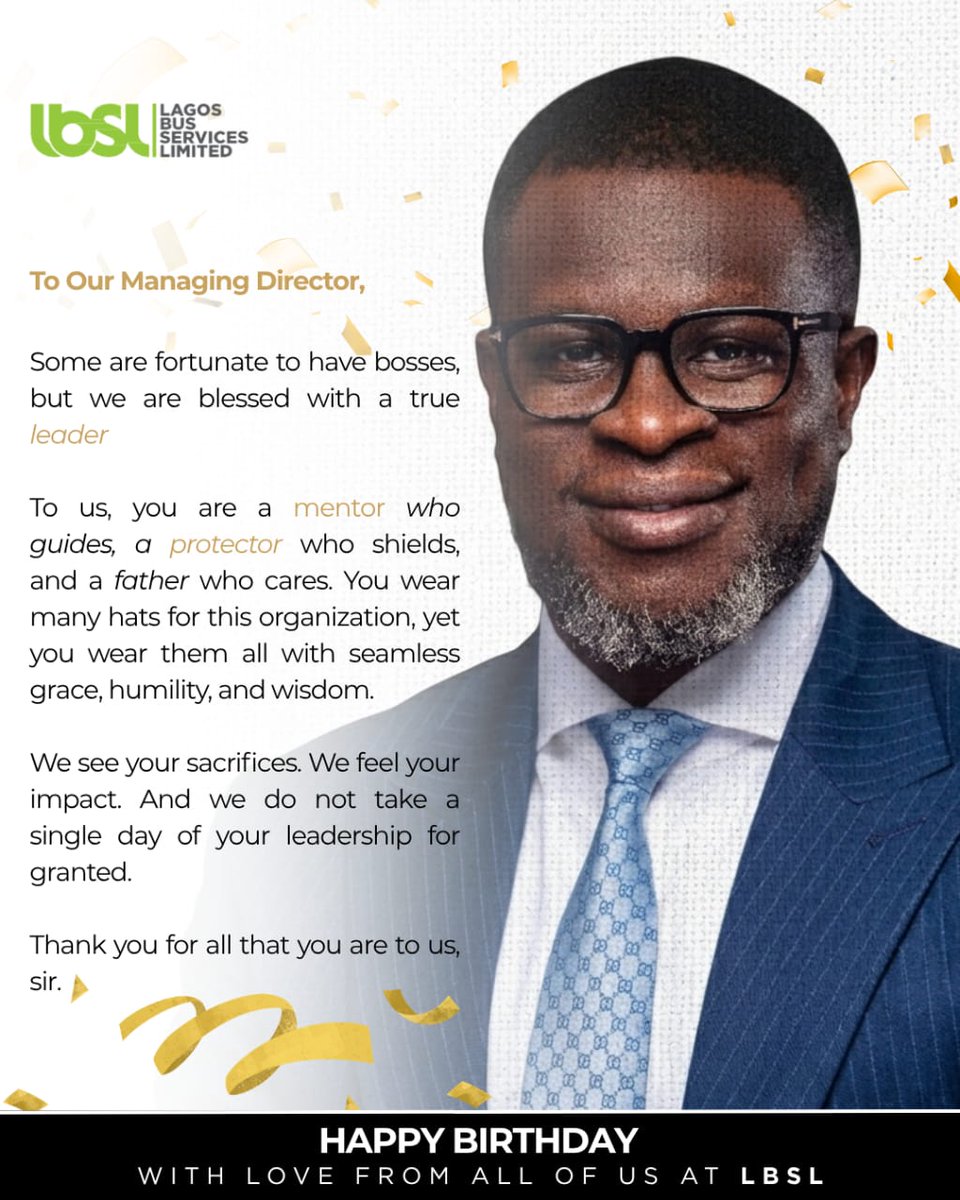 Lbslng's tweet photo. Happy Birthday to our MD/CEO, Mr Idowu Oguntona.🥳🥳🎊✨

#happybirthdayMD #LBSL https://t.co/2LKBwDEjmm