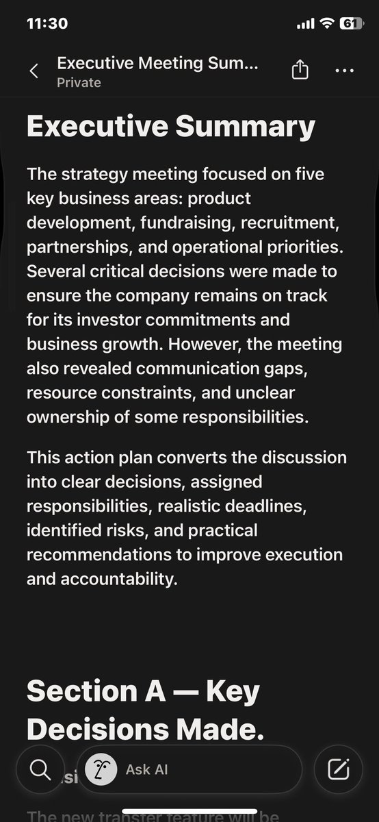 YourTrustedVA's tweet photo. ✅ Week 5 of the NTTS Virtual Assistant Track. I turned a 45-minute strategy meeting into a clear Meeting Summary &amp; Action Plan with key decisions, action items, owners, deadlines, blockers, and recommendations. 
#NTTS #MicroTechafrica #VirtualAssistant https://t.co/roGOw9jZPY