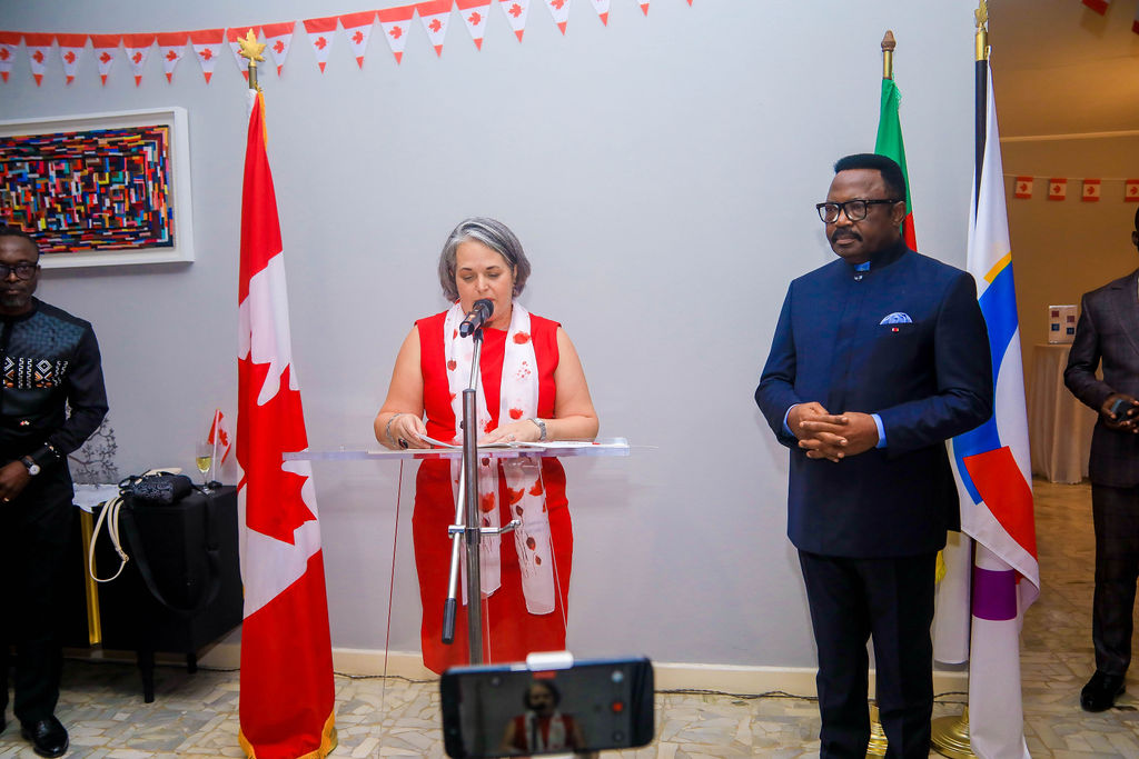 CanadaCameroon's tweet photo. 🇨🇦🇨🇲🇬🇦🇨🇫🇹🇩 #The_Canada_Day_2026_Reception celebrated friendship, La Francophonie and the strong ties between the peoples of Canada, Cameroon, Chad, the Central African Republic and Gabon. Together for peace, good governance and inclusive growth. https://t.co/qqbGTj8b1D
