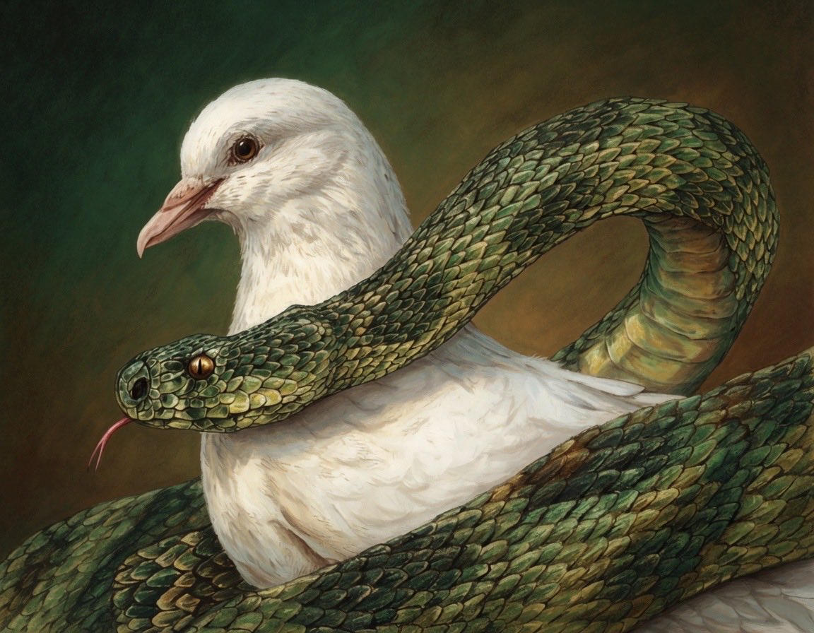RosaryMum's tweet photo. Jesus said to his Apostles:
 “Behold, I am sending you like sheep in the midst of wolves; so be shrewd as serpents and simple as doves.”

Matthew 10:16-23 https://t.co/X3ql6bzSYz