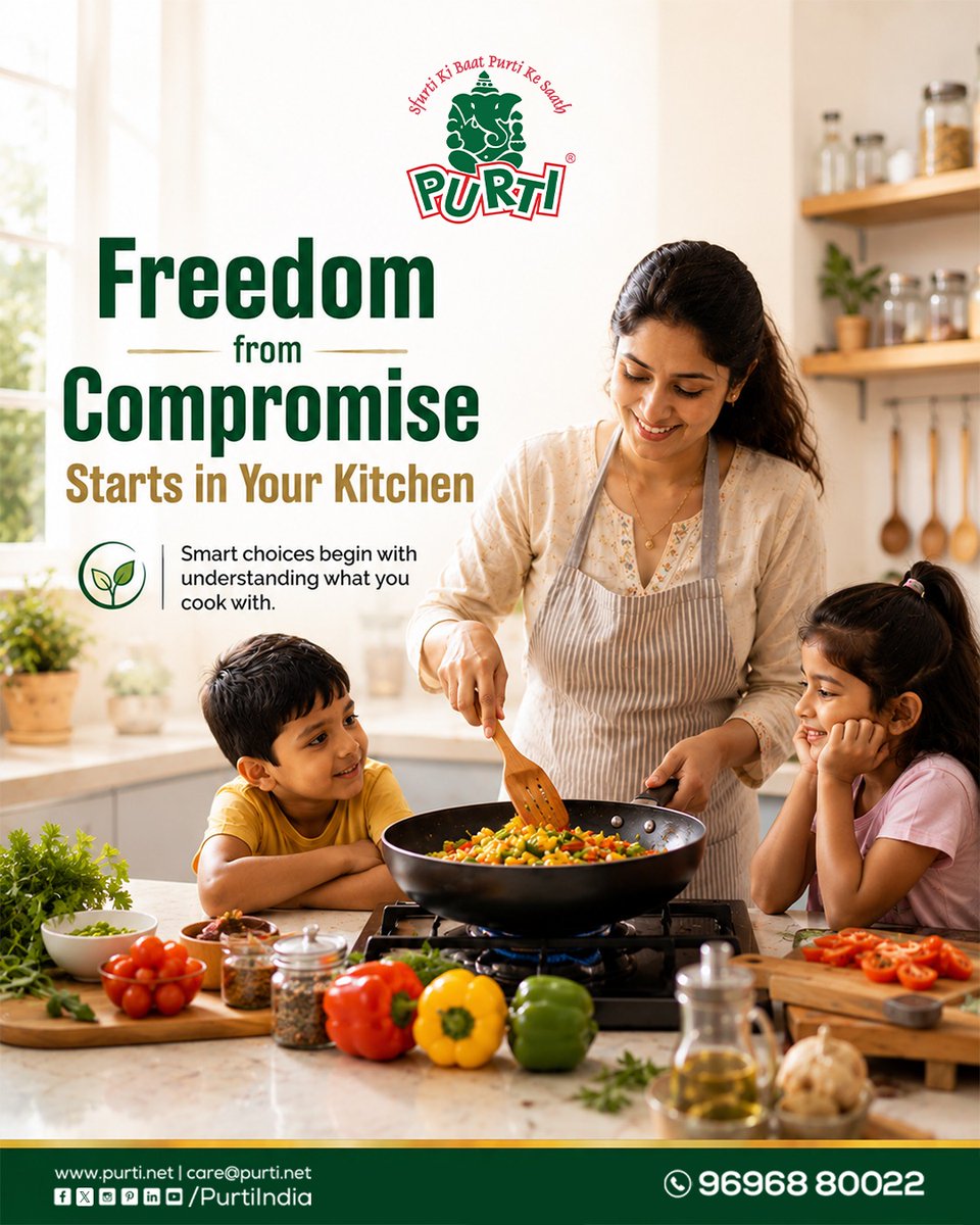 PurtiIndia's tweet photo. Freedom starts in your kitchen.
Choose wisely. Cook confidently. Choose Purti.
๐๐๐ญ๐๐ก ๐ญ๐ก๐ ๐๐ฎ๐ฅ๐ฅ ๐ฏ๐ข๐๐๐จ: https://t.co/kkax0MkroU
๐๐๐๐ ๐ญ๐ก๐ ๐๐ฅ๐จ๐ : https://t.co/LOb3jsI6hZ
#Purti #EdibleOil #CookingOil #FreedomFromCompromise https://t.co/lDTUftP3fE