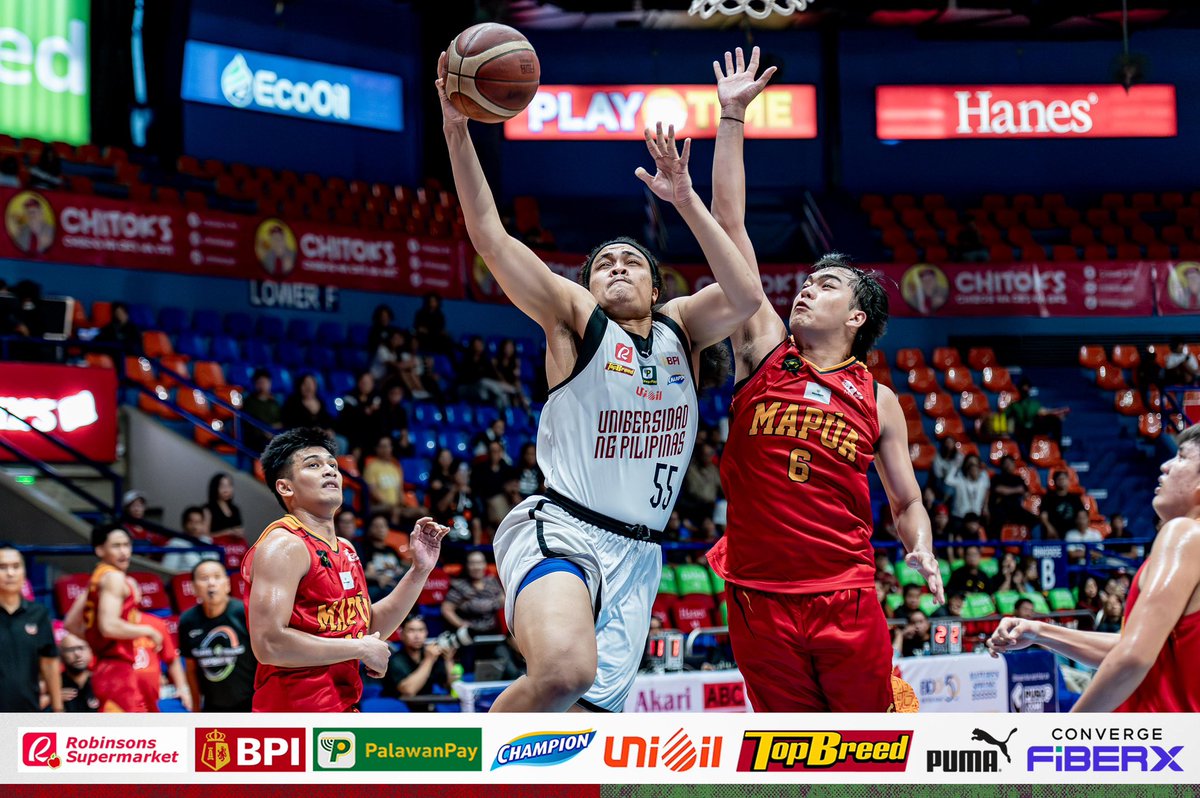 upmbt's tweet photo. CARDIAC MAROONS π©Ί
IN PHOTOS: In vintage maroon fashion, the UP Fighting Maroons eked out a 67-64 escape act over the Mapua Cardinals to punch a semifinals ticket in the 19th FilOil EcoOil Preseason Cup at the FilOil EcoOil Centre.
#UPFight #nowheretogobutUP https://t.co/8cEPJDhGhK