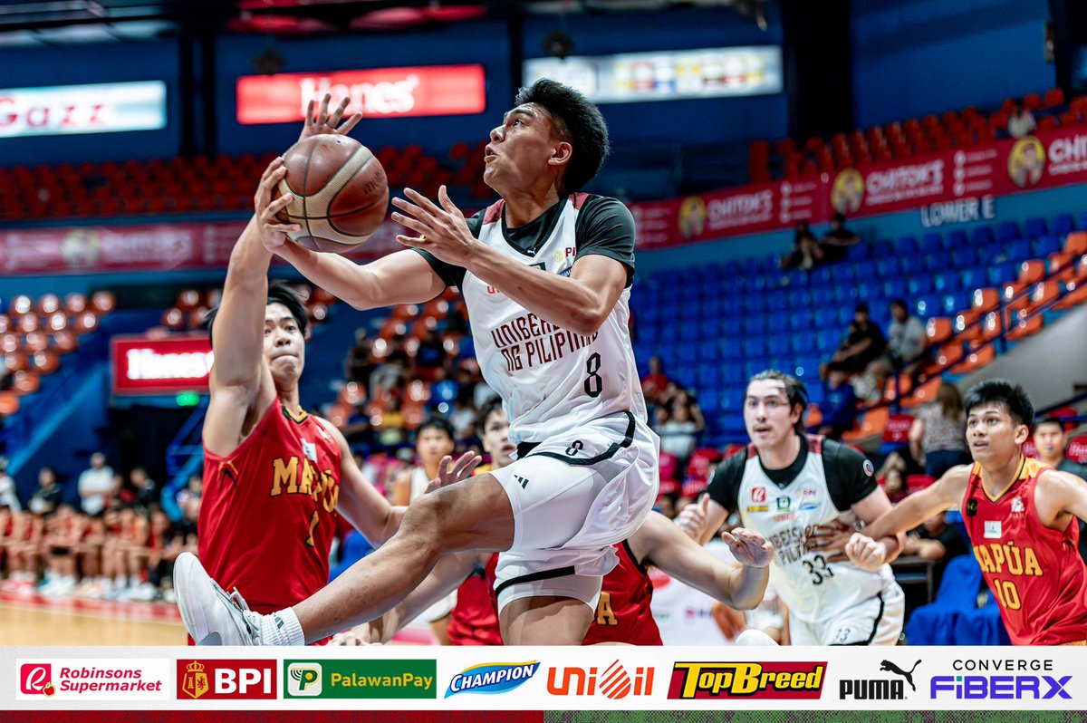 upmbt's tweet photo. CARDIAC MAROONS π©Ί
IN PHOTOS: In vintage maroon fashion, the UP Fighting Maroons eked out a 67-64 escape act over the Mapua Cardinals to punch a semifinals ticket in the 19th FilOil EcoOil Preseason Cup at the FilOil EcoOil Centre.
#UPFight #nowheretogobutUP https://t.co/8cEPJDhGhK