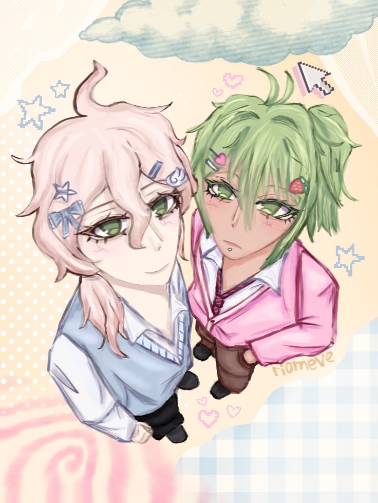 r1omeve's tweet photo. I forgot about it hi
#komamami #danganronpa #rantaromamai #nagitokomaeda https://t.co/iRz7JxR2Fz