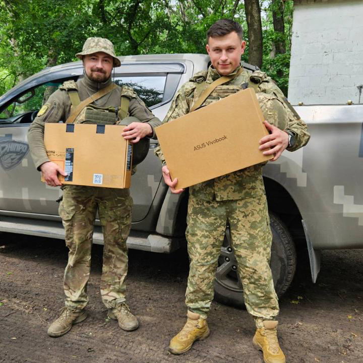 stopify_org_ua's tweet photo. A valuable upgrade for the command center of the 74th Separate Reconnaissance Battalion – two powerful laptops from our May shipment. https://t.co/4vta4zy2R6