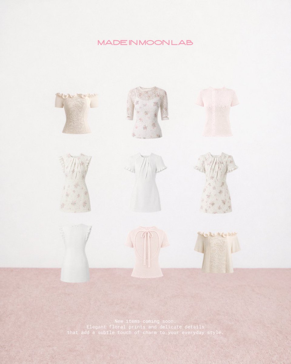 madeinmoonlab's tweet photo. New item 
　Coming soon🤍

2026.7.15 9:00 -
Pre Order Start

秋先まで長く楽しめるitemが新作で登場。

日常にそっと華やかさを添える、繊細なディテールを詰め込みました。 https://t.co/iEoax1iQrs