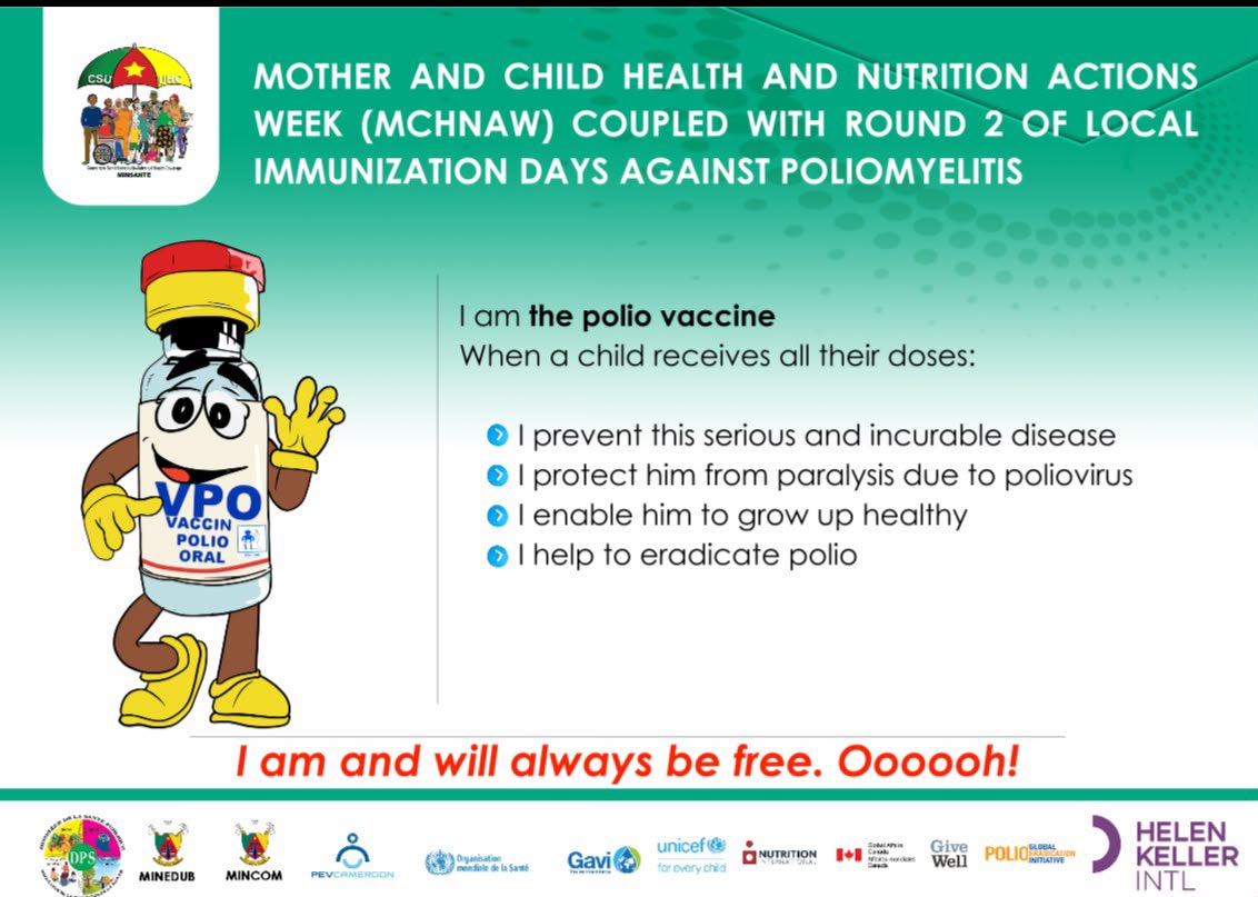 Asitchoma's tweet photo. La #SASNIM2026 ne se limite pas seulement à la supplémentation en Vitamine A
En plus de celle-ci la vaccination contre la poliomyélite est également offerte aux enfants de 0 à 59 mois dans ces régions: Adamaoua, Centre, Est, Extrême-Nord, Littoral, Nord
#SantépourTous #StopPolio https://t.co/Ke4L9le0m3