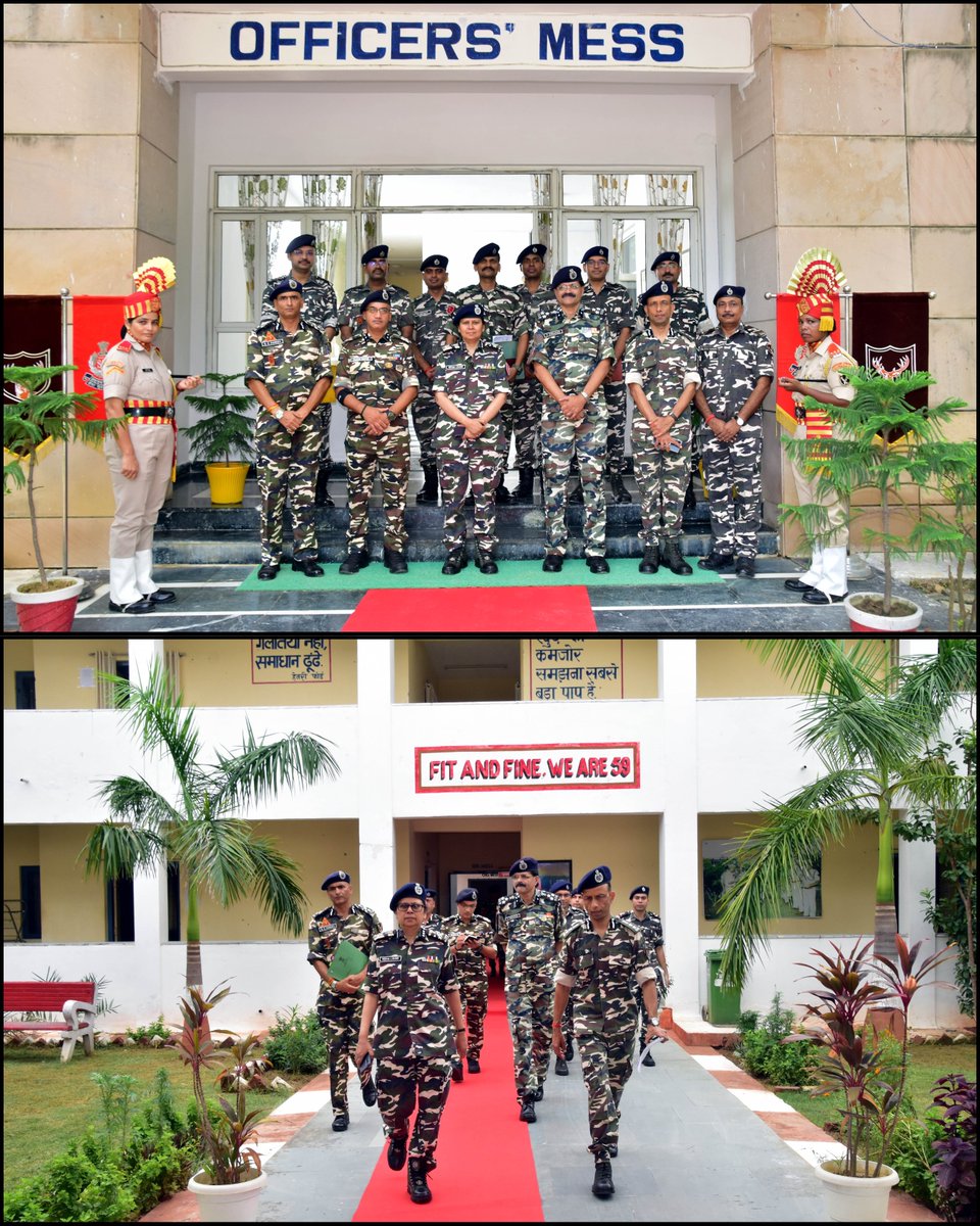 59bnssb_india's tweet photo. #ADGSSB श्रीमती रेखा लोहानी, भा.पु.से. ने 59वीं एवं @42bnssb_INDIA का भ्रमण किया। #सैनिक_सम्मेलन में सीमा प्रबंधन, शारीरिक दक्षता, योग, साइबर सुरक्षा, मित्र प्रणाली, मानसिक स्वास्थ्य एवं प्रशिक्षण संबंधी महत्वपूर्ण दिशा-निर्देश प्रदान किए।
#ADGSSBOnTour #SSB #BorderSpine59 https://t.co/k9Zd49d9wI
