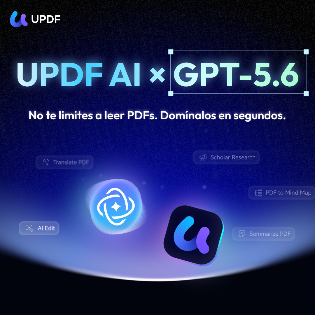 updfes's tweet photo. ¿Muchos PDF y poco tiempo? ⏳
UPDF AI + GPT-5.6:
✨ Responde tus preguntas
📄 Resume documentos
🌍 Traduce y encuentra información clave
Trabaja con tus PDF de forma más inteligente.
Prueba AI: https://t.co/ahfv4SOUfE
Descarga UPDF: https://t.co/CPNaQVHcrd
#UPDFAI #GPT5 #IA #updf https://t.co/GXutkOHbVt