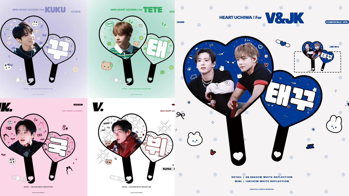 kmi_jpgo's tweet photo. 《 拡散希望📣 》
⠀
JPGO🇯🇵 
BTS V ジョングク スローガン うちわ

2026 V&amp;JK CHEERING KIT (C)HERTZ.

@Hertz9597 様
⠀
🗓 7月18日 （土）17:00 〆
🚚 8月初旬頃~順次 韓国内配送開始予定
⠀
ご購入はこちら↓
🔗 https://t.co/DiNHwFFiNS
⠀
#BTS #V #ジョングク https://t.co/UTEBgspbRR