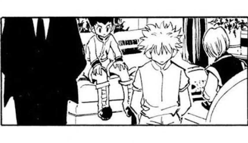 nekoleorio's tweet photo. hxh but leorio is framed out so we never see his face https://t.co/9puhJBzymD