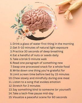 DrKristieLeong's tweet photo. 🚨 Myth: Longevity demands massive overhauls.

Truth: The strongest predictors of how sharp, energetic, and healthy you’ll feel in 10 years come from stacking tiny daily habits.

People who nail the small things age better than those chasing extreme protocols.

Here are 15 micro-habits that compound powerfully for brain health, inflammation control, circadian rhythm, and mental resilience:

1.  Drink a glass of water first thing
2.  Get 5-10 min natural light
3.  30 seconds deep breathing
4.  Handful of nuts/seeds daily
5.  Brisk 5-min walk
6.  Read one new paragraph
7.  Swap one processed snack for whole food
8.  Note one gratitude
9.  Cut pre-bed screen time by 15 min
10.  Chew one meal mindfully
11.  Listen to an emotional song
12.  Stretch 2 minutes
13.  Say something kind (to others or yourself)
14.  Mid-day tech-free pause
15.  Visualize peace for 60 seconds
Longevity isn’t one big change—it’s 15 tiny ones done consistently.

Which one are you committing to start today? 👇 

#Longevity #HealthHabits #BrainHealth