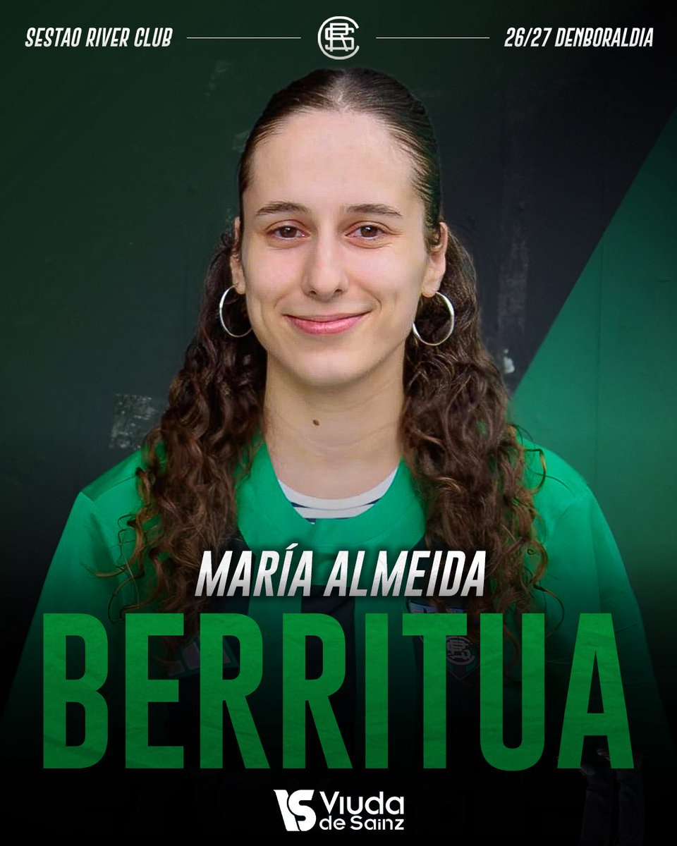 SestaoRCNeskak's tweet photo. 𝗖𝗢𝗠𝗨𝗡𝗜𝗖𝗔𝗗𝗢 𝗢𝗙𝗜𝗖𝗜𝗔𝗟 |  María Almeida 

María Almeida continuará la próxima temporada cumpliendo así su quinto curso como verdinegra.  

#GoazenRiver https://t.co/7xnxNWaa3v