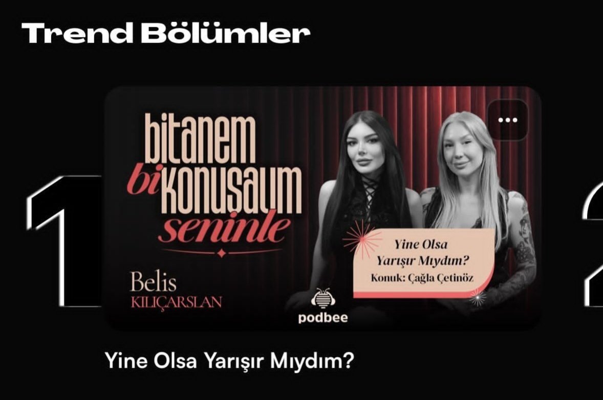 femsourii's tweet photo. podcastin her bolumu trend listelerine giriyor hep birinciydi yine birinci oldu konuklar değişiyor ama bu gerçek değişmiyor çunku ASİL OLAY BELİS #beliskılıçarslan https://t.co/4wRlxjrRpi